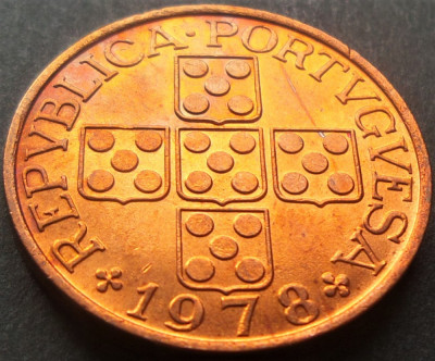 Moneda 1 ESCUDO - PORTUGALIA, anul 1978 *cod 1601 B - UNC patina super foto