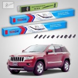 Cumpara ieftin Ștergătoare Jeep Grand Cherokee WK2 2010-2013 | Set Față și Spate Flat Premium &ndash; TeamCar&reg;