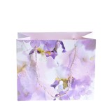 Punga de cadou cu imprimeu floral mov