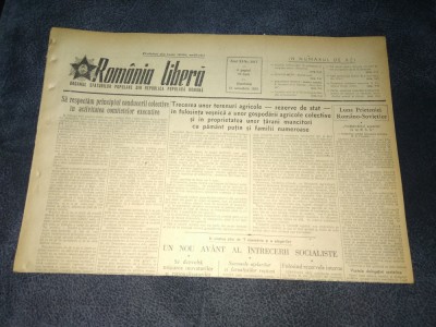 ZIARUL ROMANIA LIBERA 18 OCTOMBRIE 1953 foto