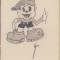 HST 149S Caricatura Mickey Mouse anii 1930 Geo Dumitrescu semnata