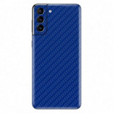 Cumpara ieftin Set Folii Skin Acoperire 360 Compatibile cu Samsung Galaxy S21 (2 Buc) - ApcGsm Wraps Carbon Blue, Albastru, Oem