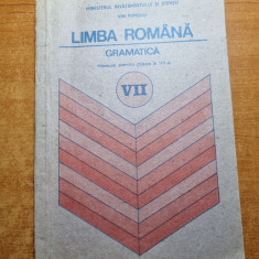 manual - limba romana - gramatica - pentru clasa a 7-a - din anul 1991