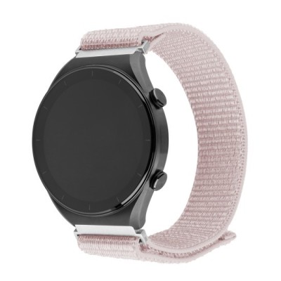 Curea pentru Huawei Watch GT 2 (46mm)/GT 2 Pro/GT 3 Pro (46mm)/Ultimate, Xiaomi Watch S1 - Fixed Nylon Sporty Strap - Rose Gold foto