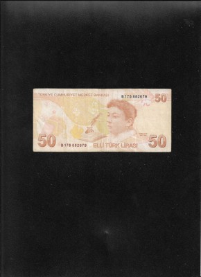 Turcia 50 lire 2009(21) seria176682679 foto