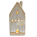 Cumpara ieftin Casuta decorativa portelan bej 5x5x12 cm