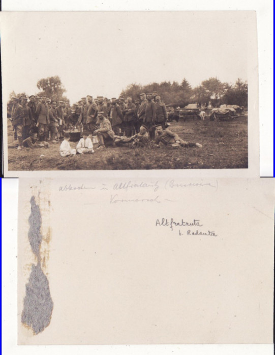 Bucovina, Suceava-Fratautii Vechi, Alt Fratautz-foto militara WWI, WK1