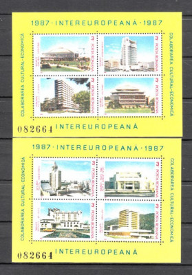 M1 TX2 5 - 1987 Colaborarea cultural-economica intereuropeana - blocuri de patru foto
