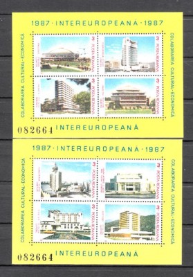 M1 TX2 5 - 1987 Colaborarea cultural-economica intereuropeana - blocuri de patru foto