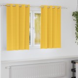 vidaXL Perdele cu perdele 2 pcs galben muștar 140 x 140 cm Poliester