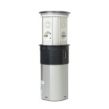 Priza inteligenta PNI SmartHome WP300 WiFi, incastrabila in podea, 3 x schuko, 1 x USB-A, 1 x USB-C, IP65, gri