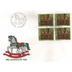Elvetia 1983 - jucarii vechi, de 4 pe FDC