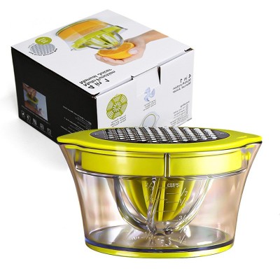 Storcator de fructe 2 in 1, flippy, cu razatoare si separator ou, 14.8 x 8 x 13 cm, verde foto