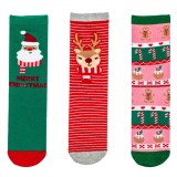 șosete Fete Crăciun, Multicolor, Mărime 23-26, Set 3 Perechi, Oem