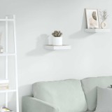 Raft perete suspendat vidaXL, stejar/alb, 23x23.5x3.8 cm, MDF, design modern, capacitate 5 kg