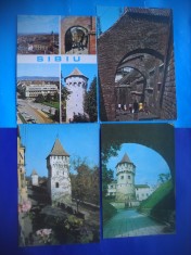 HOPCT LOT 2203 SIBIU -4 CARTI POSTALE-NECIRCULATE