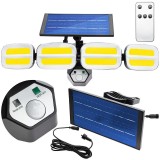 Proiector solar LED 20W, 3 programe iluminare, senzor miscare, telecomanda, IP65, masterLED
