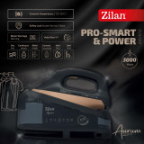 Fier de calcat cu statie Zilan ZLN4261, 3300 W, Incalzire in 35 secunde, Sistem de auto oprire, Negru