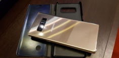 Samsung Note 8, gold, husa flip foto
