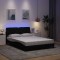 vidaXL Cadru de pat cu LED fără saltea Negru 120x200 cm Stofa