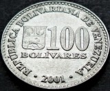 Cumpara ieftin Moneda exotica 100 BOLIVARES - VENEZUELA, anul 2001 * cod 3827