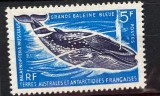 Teritoriul Sudic si Antarctic Francez (TAAF) 1966 Fauna Antarctica/ Balena, 1v