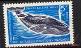 Teritoriul Sudic si Antarctic Francez (TAAF) 1966 Fauna Antarctica/ Balena, 1v, Nestampilat