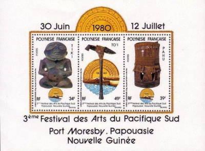 Polinezia Franceza 1980 - Festival Arta, bloc neuzat foto
