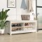 vidaXL Bancă pentru pantofi, alb, 110x38x45,5 cm, lemn masiv de pin 813775