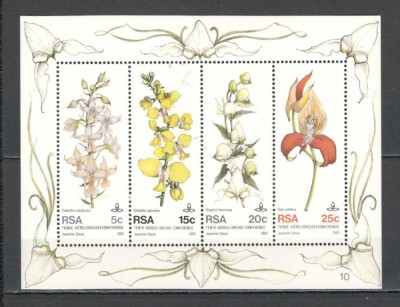 Africa de Sud.1981 Conferinta internatioanala ptr. orhidee:Flori-Bl. DF.250 foto