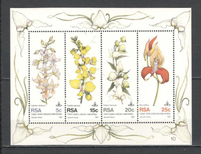 Africa de Sud.1981 Conferinta internatioanala ptr. orhidee:Flori-Bl. DF.250