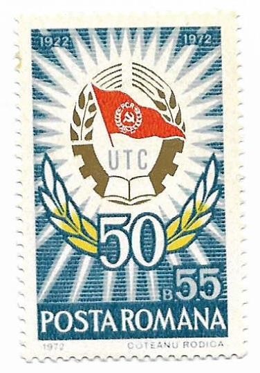 Romania (439) - Semicentenarul U.T.C., 1972, neobliterata