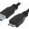 Cablu USB A mufa, USB B micro mufa, USB 3.0, lungime 3m, negru, LOGILINK - CU0028