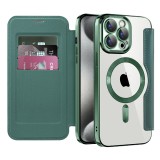 Husa iPhone 15 Pro Max Asteroid GSM SmartMag Book Case, verde