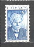 Luxemburg.1975 100 ani nastere A.Schweitzer-medic PREMIUL NOBEL ML.100, Nestampilat