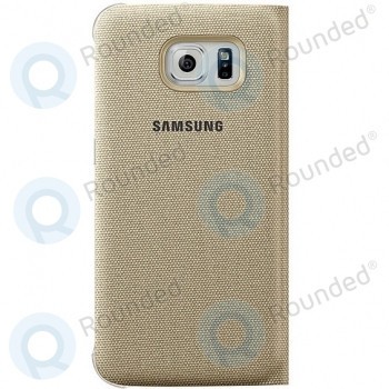 Portofel Samsung Galaxy S6 Edge Flip canvas auriu EF-WG925BFEGWW foto