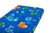Lenjerie Pătuț Bebe SomnART Dinozauri Relax KipRoom: Cearceaf Elastic 60x120, Pilota 80x110, Perna Joasă 20x35, Bumbac 100%, Fabricat &icirc;n Rom&acirc;nia