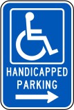 Handicapped Parking Sign Right Arrow