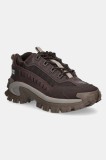 CAT Footwear adidași din nubuc INTRUDER culoarea maro, P111566