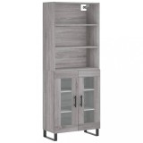 Cumpara ieftin Dulap inalt, gri sonoma, 69,5x34x180 cm, lemn compozit