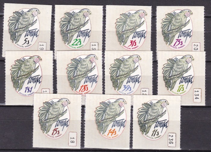 Tonga 1979 fauna pasari Oficial MI 195-205 MNH