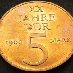 Moneda aniversara 5 MARCI / MARK - RD GERMANA (DDR), anul 1969 *cod 1552 A