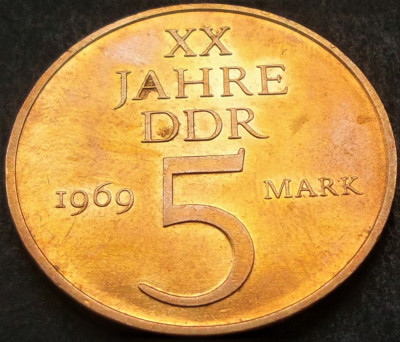 Moneda aniversara 5 MARCI / MARK - RD GERMANA (DDR), anul 1969 *cod 1552 A foto