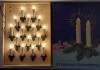 Set instalatie lumini brad / pom Craciun, vechi, vintage, West Germany, tip lumanare
