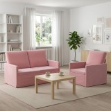 Cumpara ieftin Set de canapea 2 pcs Roz Catifea