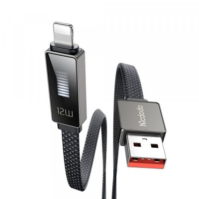 Cablu Date si Incarcare USB-A - Lightning McDodo CA-4970 Rythm Display, 18W, 1.2m, Negru foto