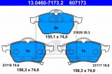 Set placute frana,frana disc OPEL ASTRA G Cupe (F07) (2000 - 2005) ATE 13.0460-7173.2