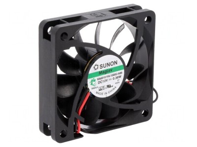 Ventilator DC axial 12V 60x60x15mm 21,46m3/h 14,5dBA foto