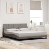 vidaXL Cadru de pat fără saltea, gri taupe, 180x200 cm, textil