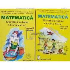 Dana Radu, Adrian Ciupitu - Matematica - Exercitii si probleme clasa a VII-a si a VIII-a, semestrul I, 2 vol. (editia 2006)